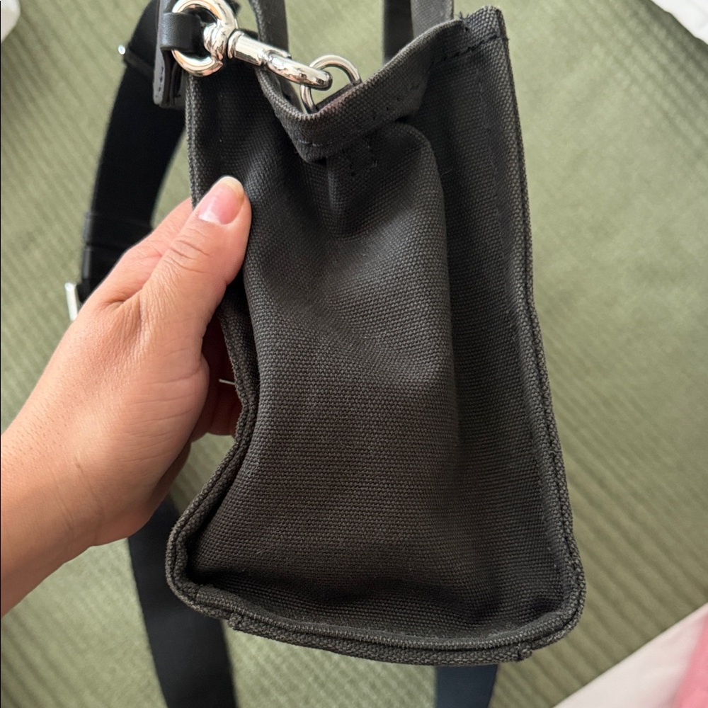 Marc Jacobs Black Canvas 'The Tote Bag' Mini Crossbody - Picture 5 of 12
